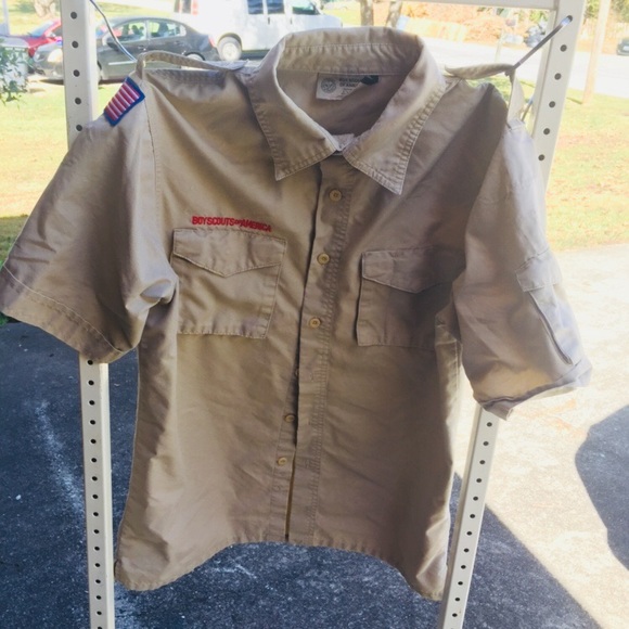 Boy Scouts of America Other - Boy Scouts Khaki Uniform Shirt BSA Size Adult Sml